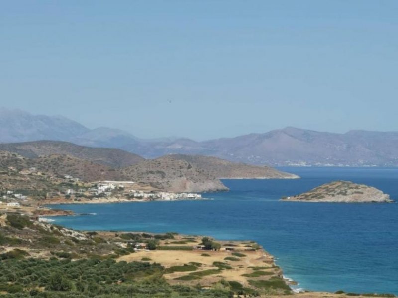 Mochlos Kreta, Mochlos: Baugrundstück mit Meerblick zu verkaufen Grundstück kaufen